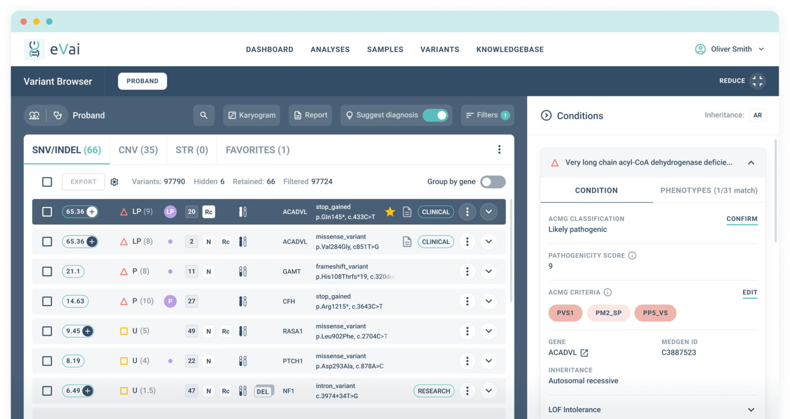 E Vai clinical platform